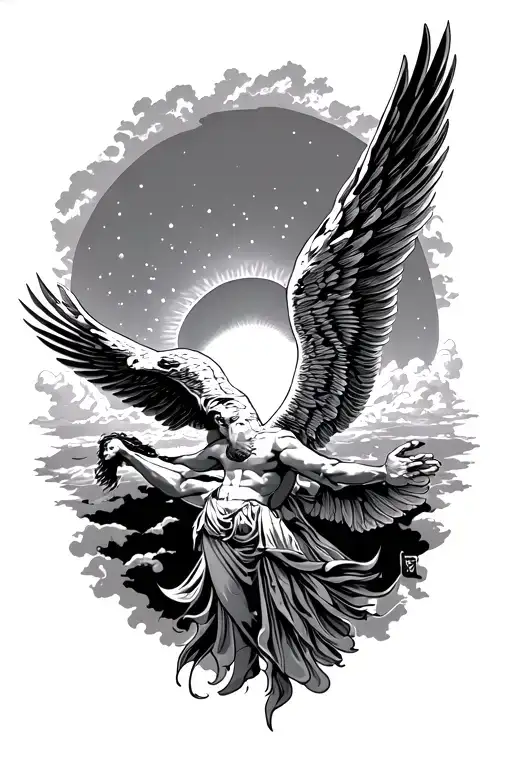 Icarus Flying Towards The Sun