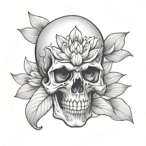 Skull And Lotus