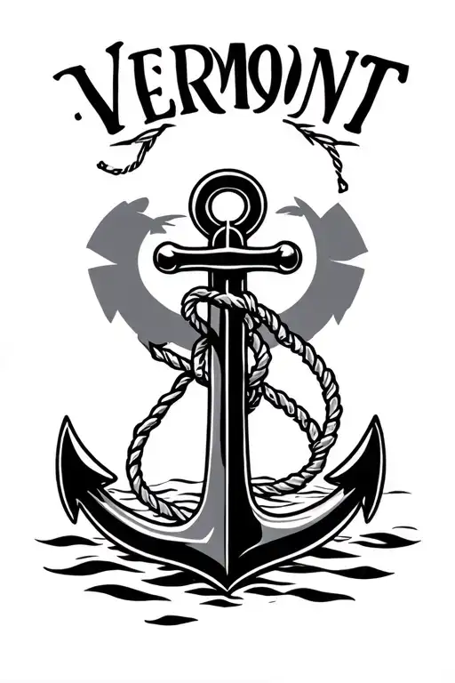 Nautical And Vermont Theme With Anchor