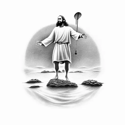 Jesus Walking On Water While Playing Disc Golf