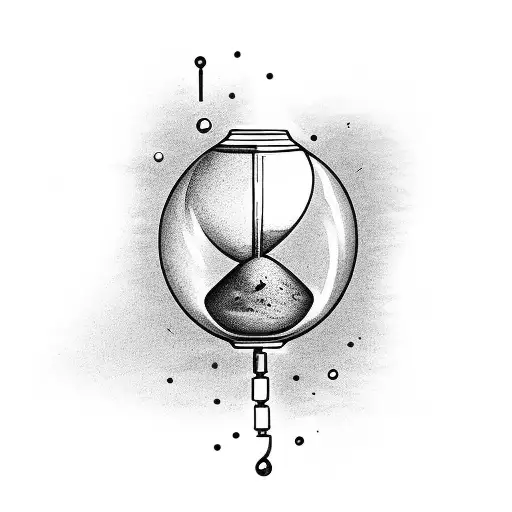 Hourglass With A Hand Holding Sand