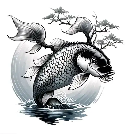 Bonsai Tree Koi Fish