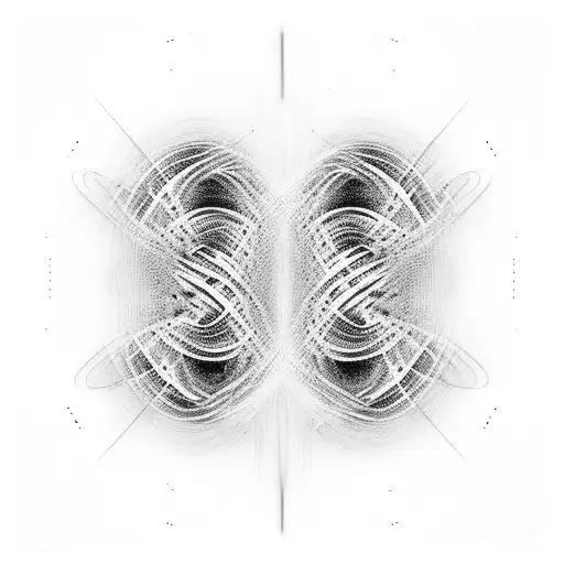 Abstract Representation Of Sound Waves Merging With Dance Poses