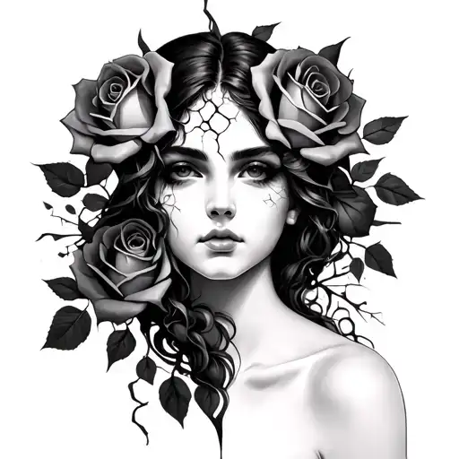 Libra Roses Broken Girl Work In Progress