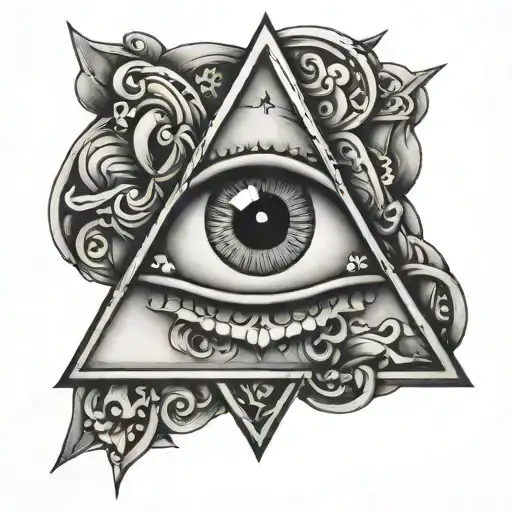 Evil Eye In Triangle Shape