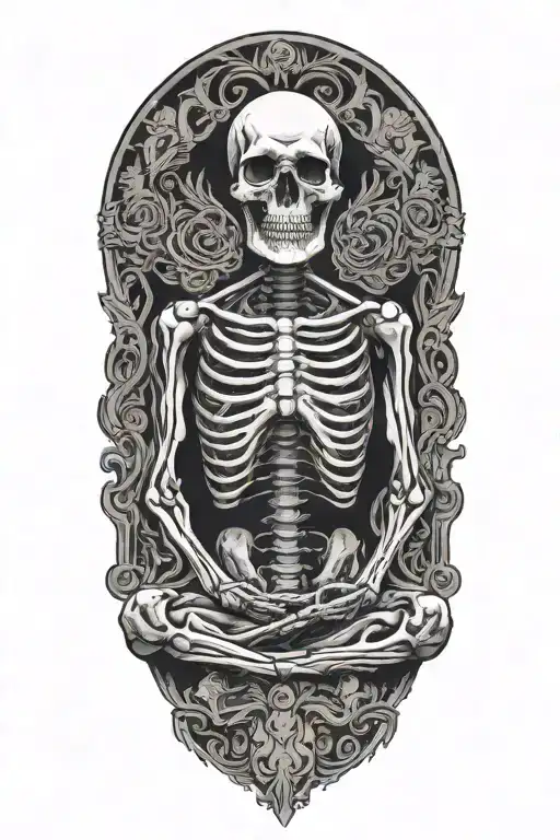 Skeleton Meditating