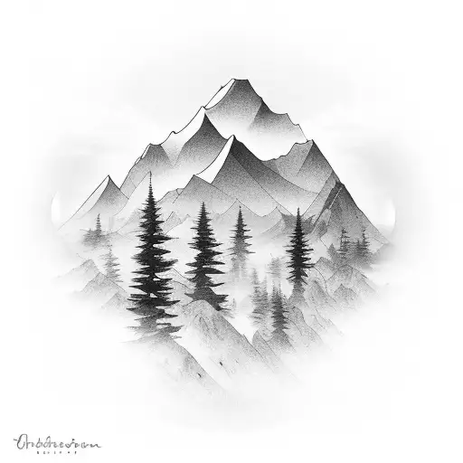 A Serene Sunrise Over A Vast Mountain Range