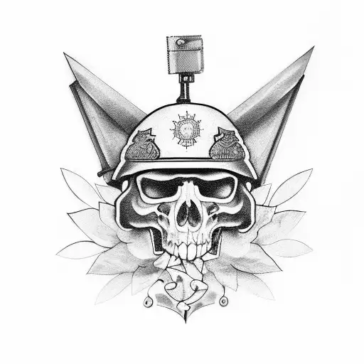 Create A Tattoo That Incorporates Elements Of Brazilian Culture And A Military Theme