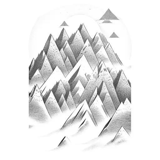 A Majestic Mountain Range Emerging From A Dense Forest