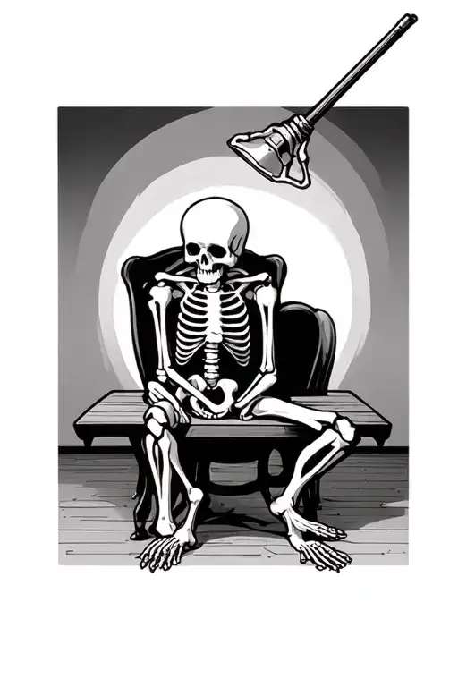 Design A Tattoo With A Skeleton Sitting At A Pian Reality