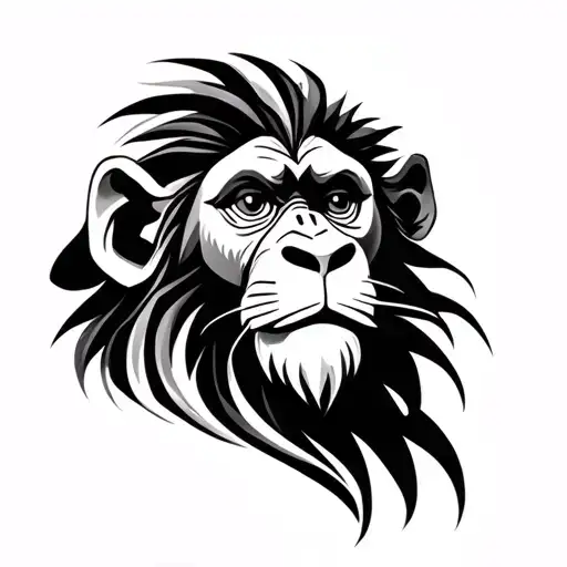 Rafiki Monkey Lion King Spiritual Abstract