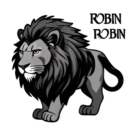 Lion With Name Incorporated Name Is Robin
