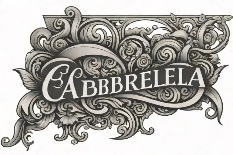 Gabriela Name Tatto Idea Lettering