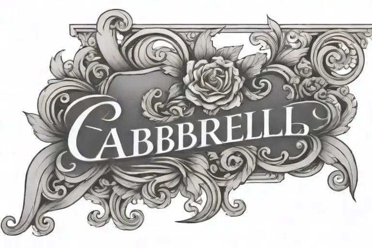 Gabriela Name Tatto Idea Lettering
