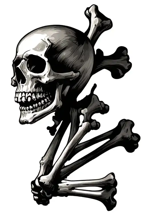 Skull And Bones Of The Sleeve From The Fingers