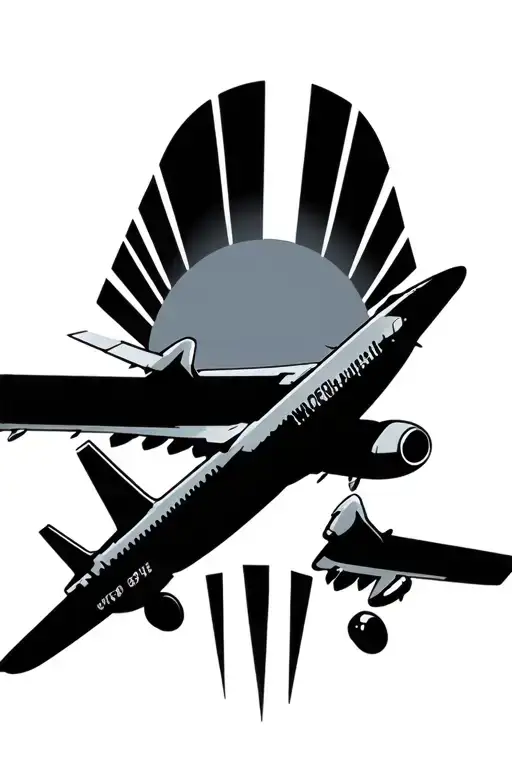 Commercial Aviation Airplane And Shawdow