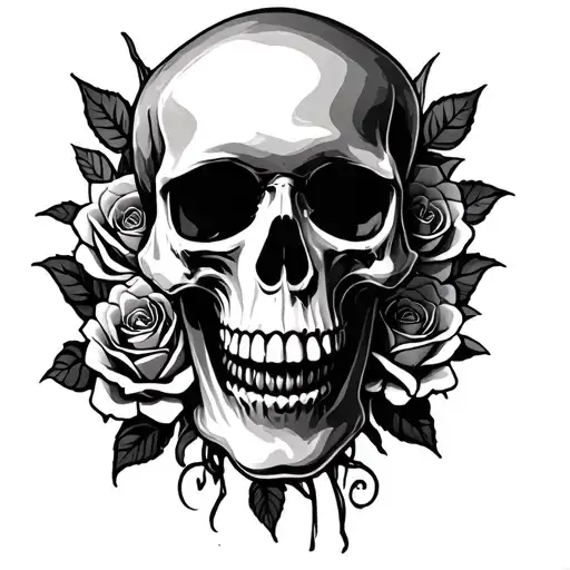 Skull And Roses