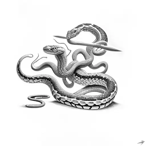 Snake Fighting Cupid
