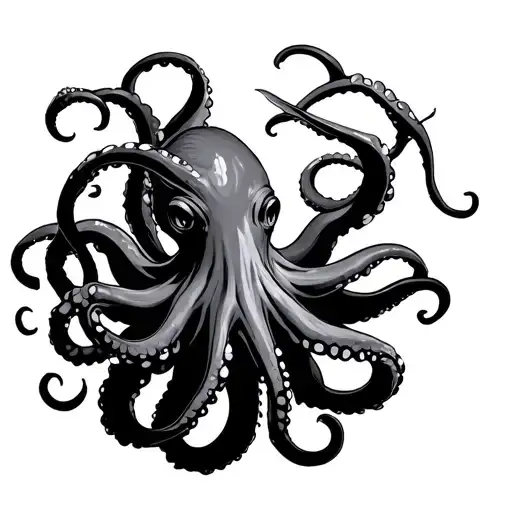 Real Octopus Siren With 8 Tentacles