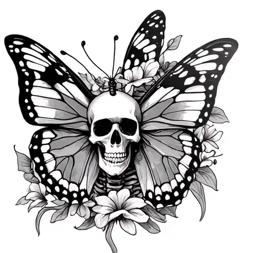 Skeleton And Butterly