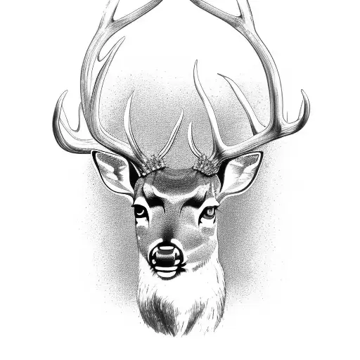 Deer With Long Antlers