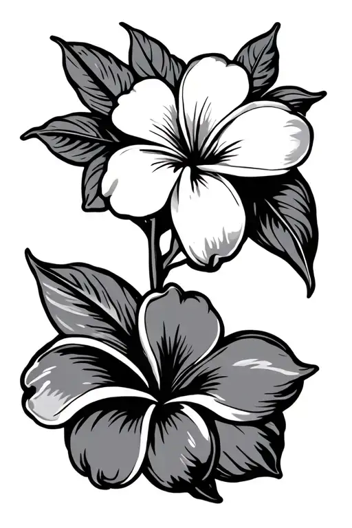 Plumeria And Hawai Flower Separated
