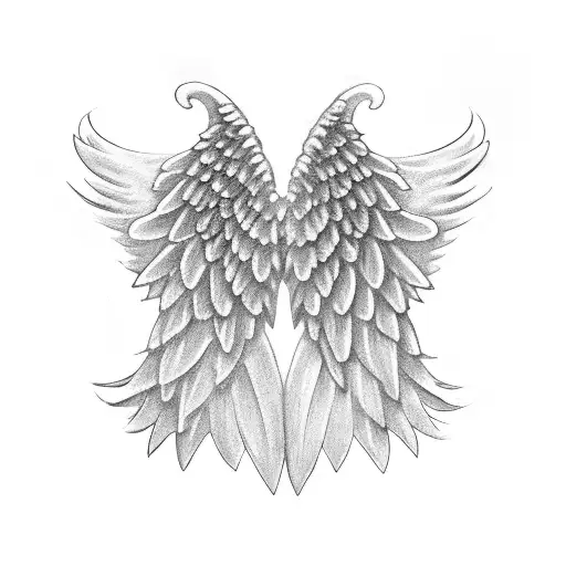 Angel Wings With Initials
