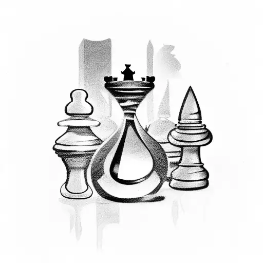 Crying Into A Hourglass That's Sitting On A Chess Board