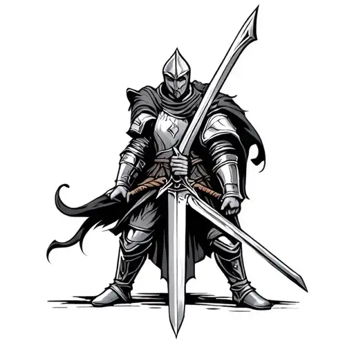 Knight Holding A Sword