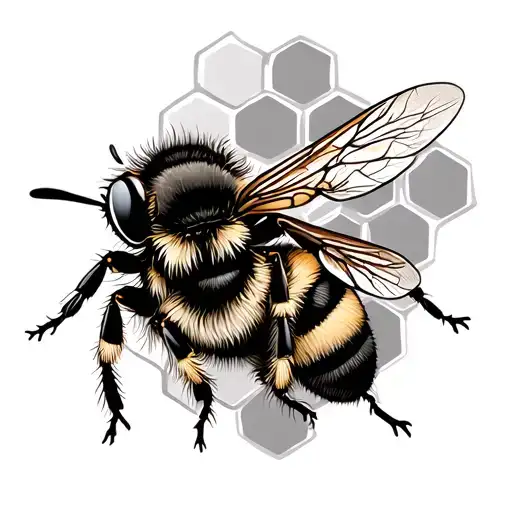 Bees And Honeycomb Background Leading