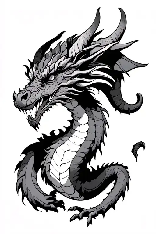Dragon With Ram Horns