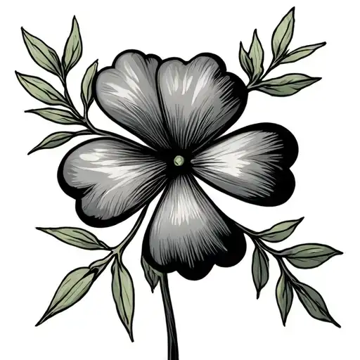 Four Leaf Clover And Sage Sprig