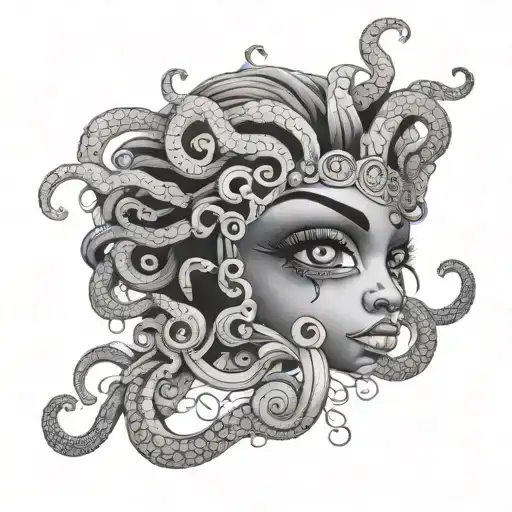 Afrocentric Medusa Eyes Surrounded