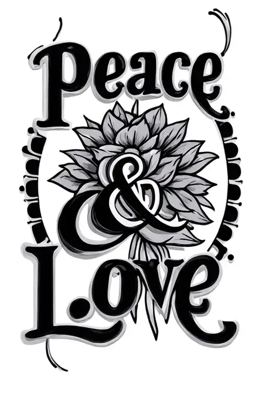 The Words Peace & Love