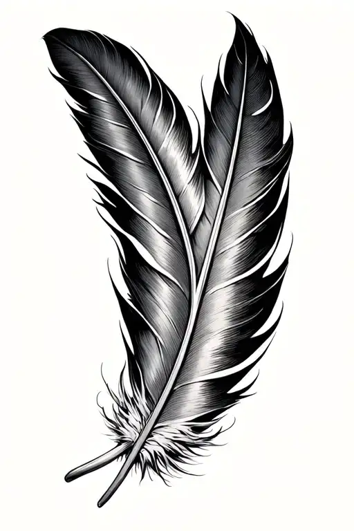 Neotraditional Single Feather