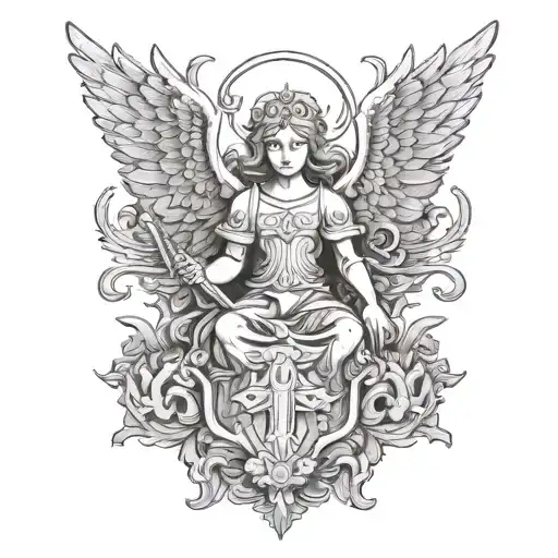 Angel Who Protects Hungarian Armoiries