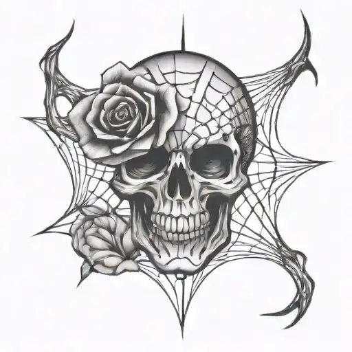 Rose Spider Web Intertwined