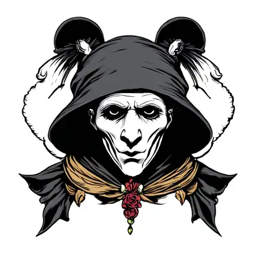 Pulcinella Line Art Tradition