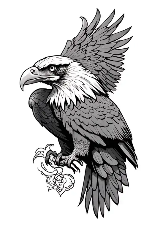 Eagle Shin Tattoo Design Inspired