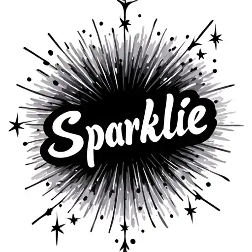 Sparkles With The Name Sparkie Written In The Middle Dainty