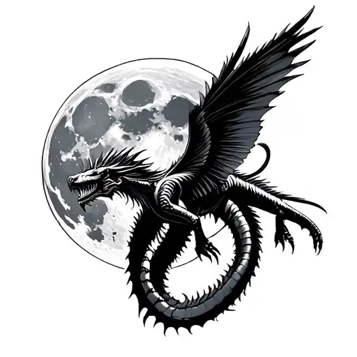 Morosphinx Flies In Front Of The Moon