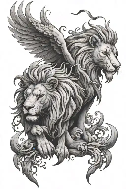 Lion And Phoenix Emerging