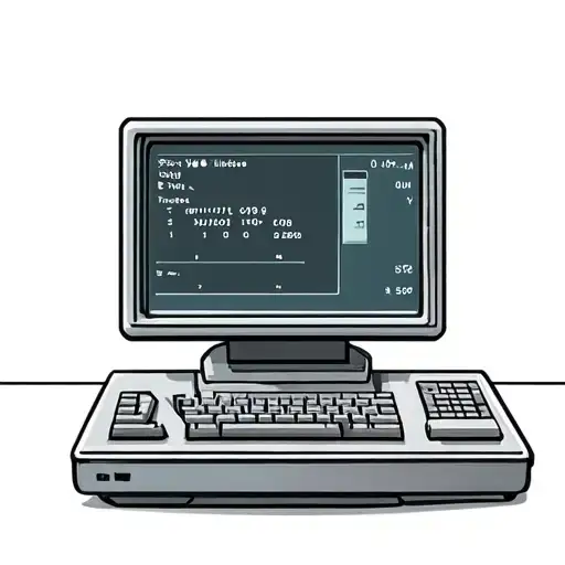 Cartoon Computer With Date On Screen