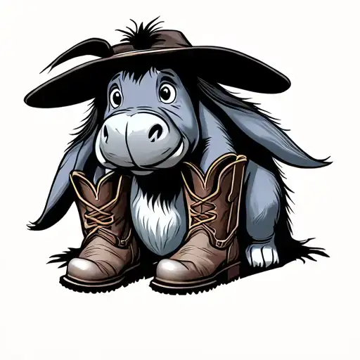 Eeyore With Cowboy Boots