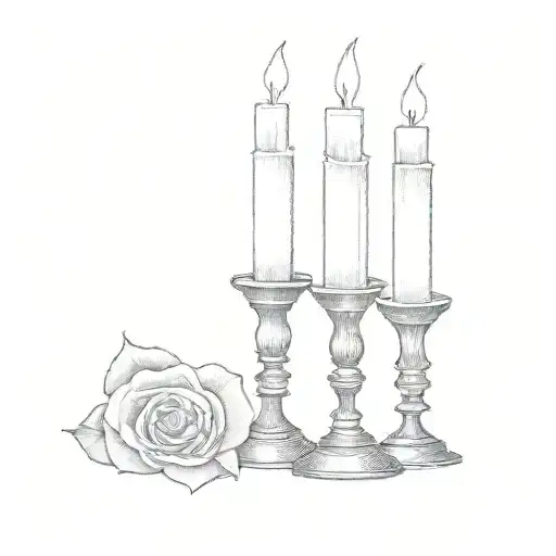 Three Candles And A Rose