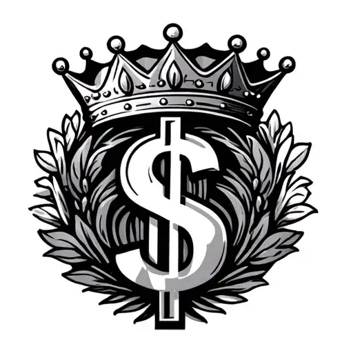 S Capital Dollar Symbolk Capital With Crown On Top