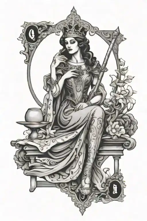 Queen Of Swords Tarot Card