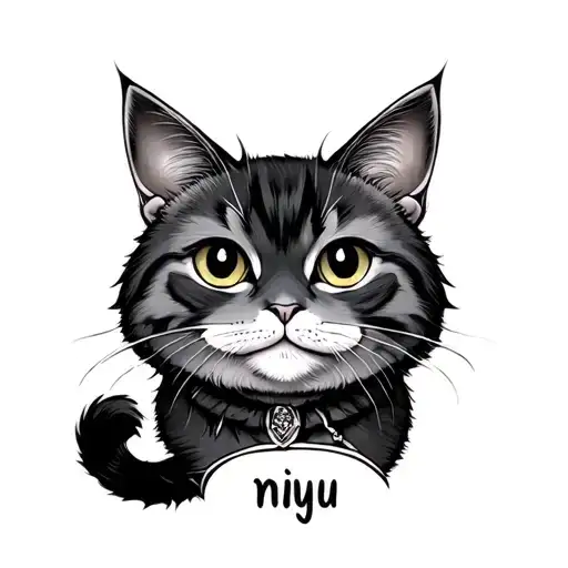 I Want A Tatto With Cat With Name Miyu