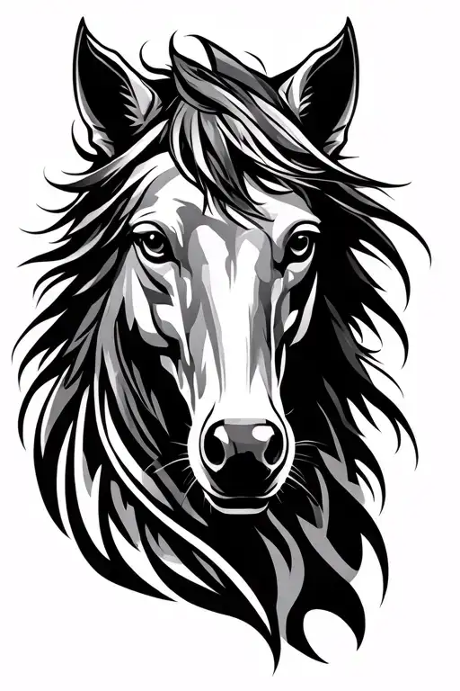 Wolf And Horse Tribal