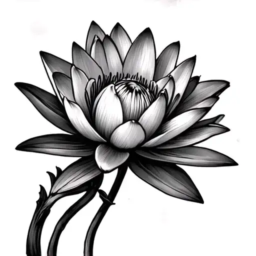 Water Lily And Daffodil